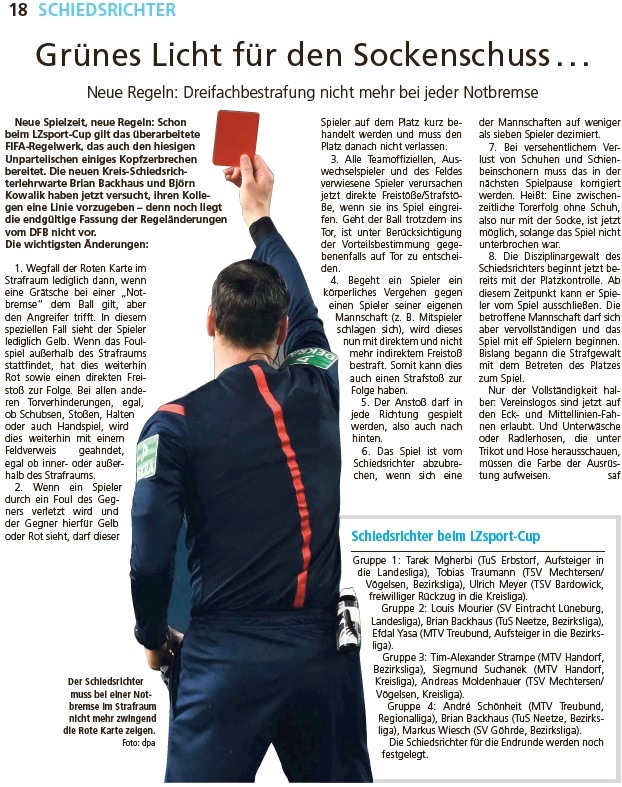 Dank an die Landeszeitung (www.landeszeitung.de/sport)!